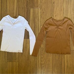 Target brand pink and brown long sleeves